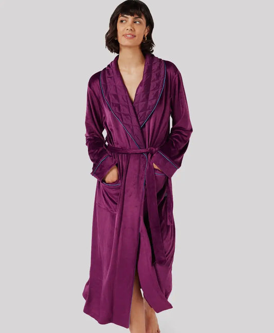Velour dressing gown