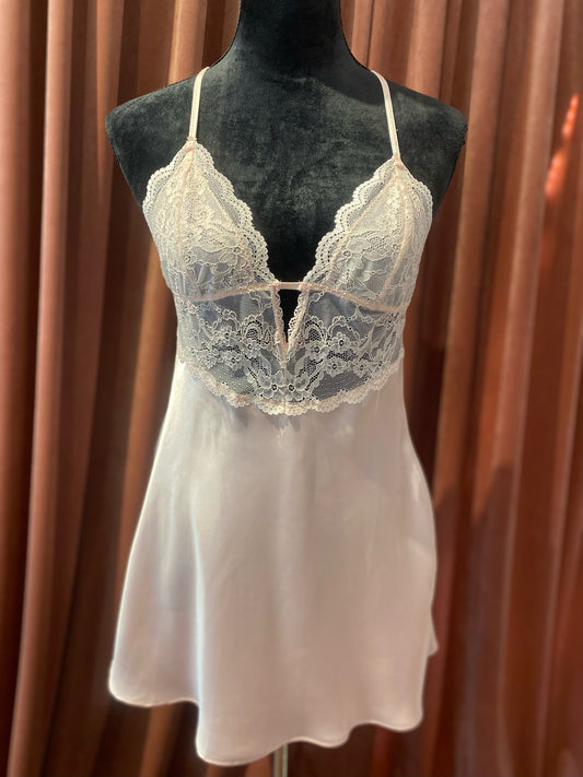 Pale Pink Chemise With Lace